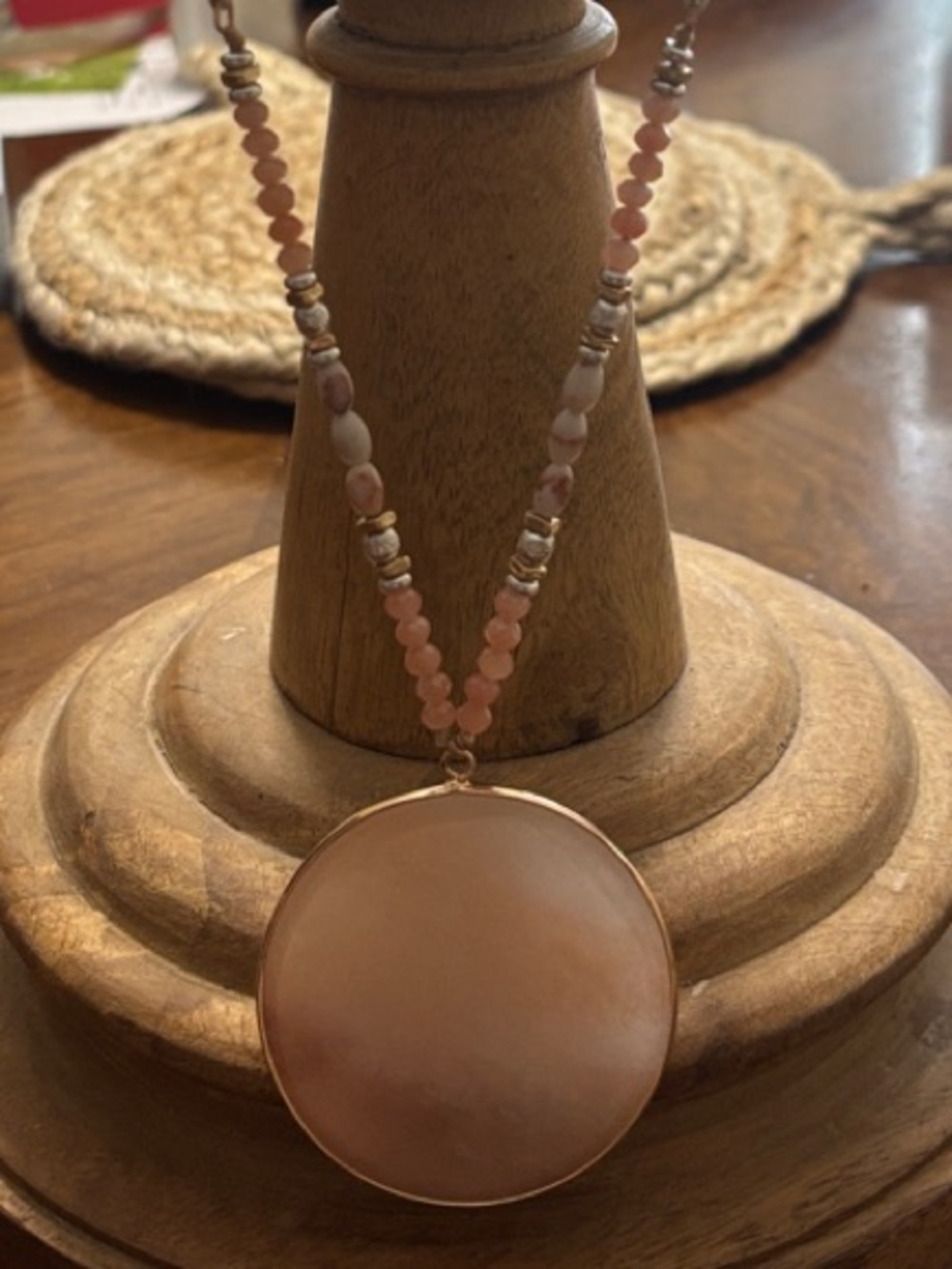 J. Jill Pink Beaded Pendant Necklace